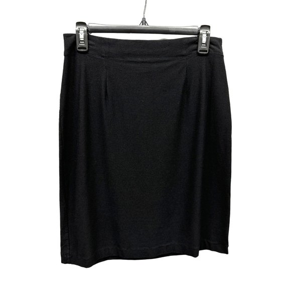 Eileen Fisher Black Jersey Stretch A-Line Skirt Small - Picture 1 of 3